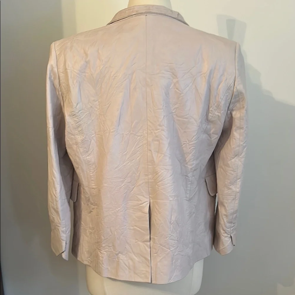 🌸 Zadig & Voltaire VERYS Crinkle Lamb Leather Blazer Jacket 38 / M - Picture 13 of 16